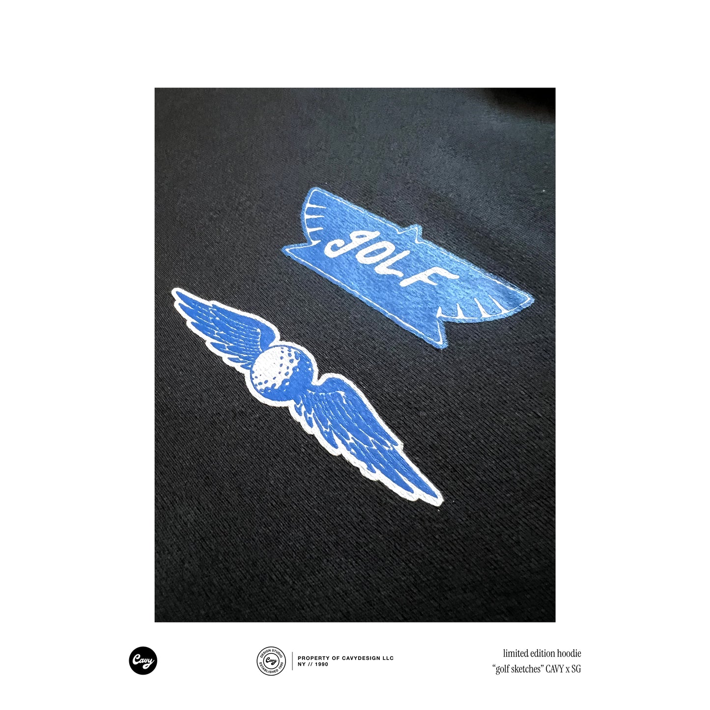 Golf Sketches Premium Hoodie - Black